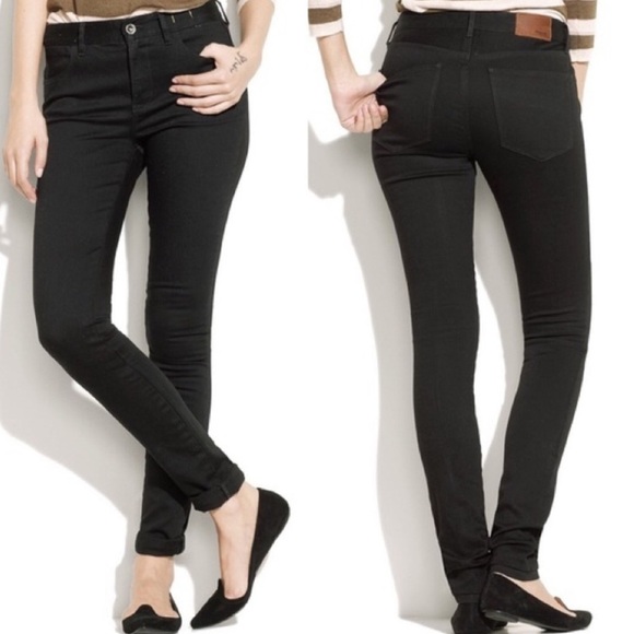 Madewell Denim - MADEWELL 9” High Rise Skinny Black Jeans 28x28